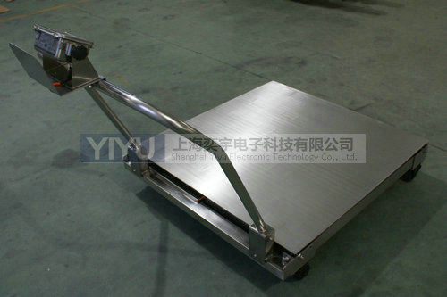 上海奕宇生产的移动式地磅，可选用不锈钢材质制作